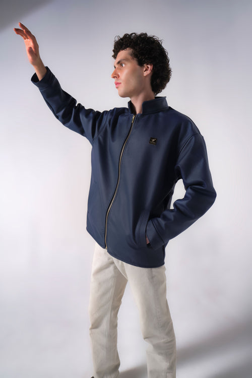 Leather Jacket - Dame Blue